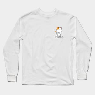 Yoga Meditation Christmas Cat Long Sleeve T-Shirt